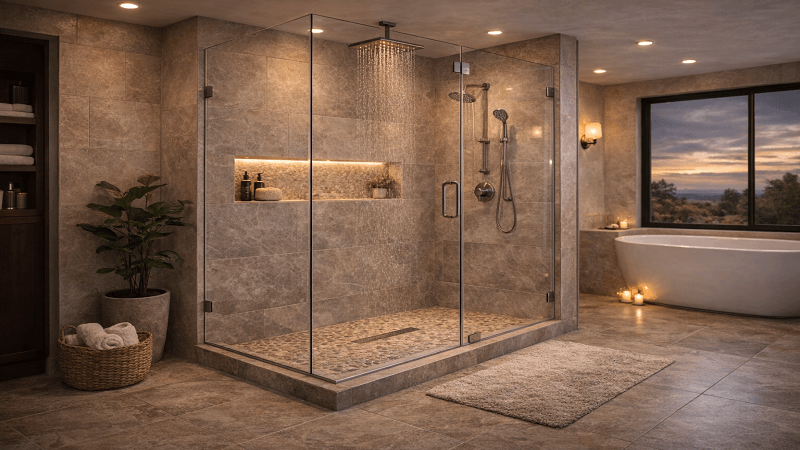Charlotte-Area Home Glass Projects — Shower Doors, Railings, Mirrors